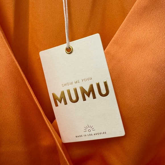 NWT Show Me Your Mumu Clara Collared Mini Dress Orange Size M Cantaloupe - Picture 5 of 11